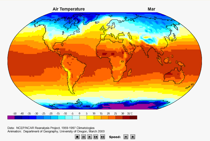 Animation of monthly mean surface air temperature. 